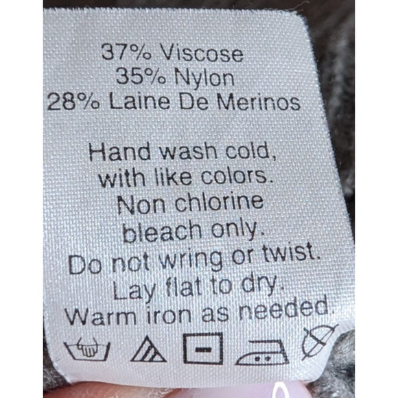 J Crew‎ Womens Merino Wool Gray Waffle Knit Classic Preppy Round Neck Sweater LG - Picture 7 of 8